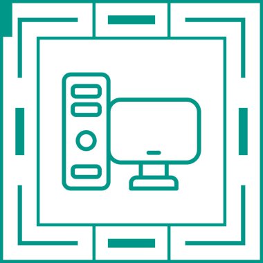Bilgisayar web simge vektör çizim