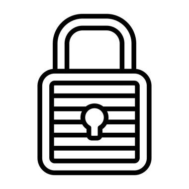 asma kilit web simge vektör çizim