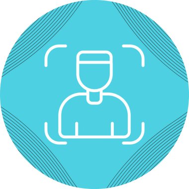 İnsan portresi simgesinin vektör illüstrasyonu