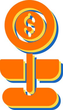 Yatırım para ikonu vektör illüstrasyonu
