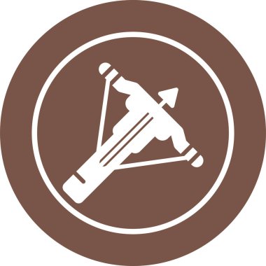 Savaş yaylı ok düz vektör simgesi