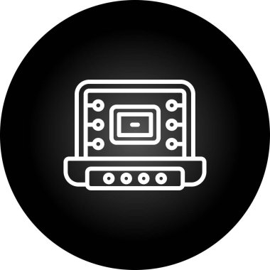 dizüstü bilgisayar simgesi, vektör illüstrasyonu basit tasarım