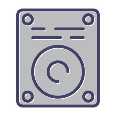 Harddrive web simgesi, basit vektör illüstrasyonu