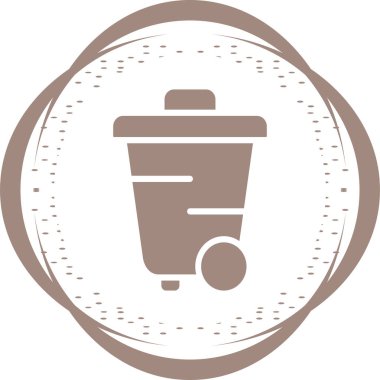 vektör çizim çöp tenekesi 