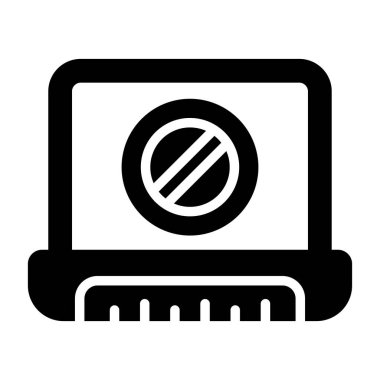 dizüstü bilgisayar simgesi, vektör illüstrasyonu basit tasarım