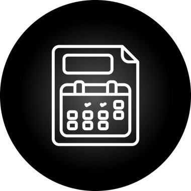 Planlayıcı Web simgesi vektör illüstrasyonu