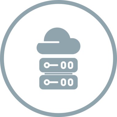 bulut hesaplama simgesi, vektör illüstrasyonu