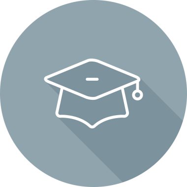 mezuniyet başlığı simgesi web basit illüstrasyon
