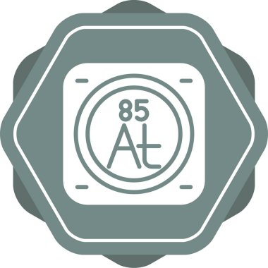 Periyodik tablonun kimyasal elementinin web illüstrasyonu