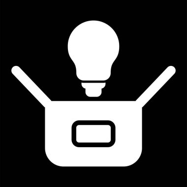 Kutunun dışındaki modern simgenin vektör illüstrasyonuName