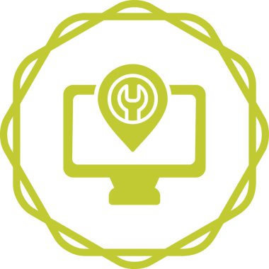 bilgisayar simgesi, vektör illüstrasyonu basit tasarım