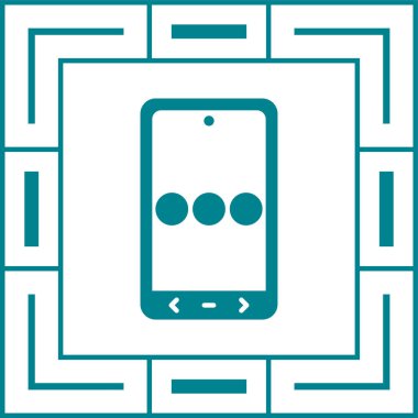 Cep telefonu simgesinin vektör illüstrasyonu