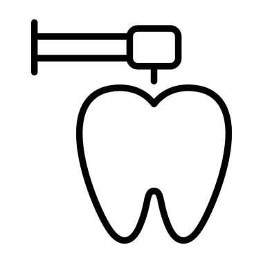 Diş Ağı simgesi, basit vektör illüstrasyonu