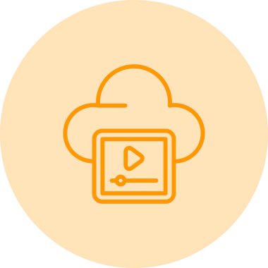 Video sunucu simgesi moda biçiminde 