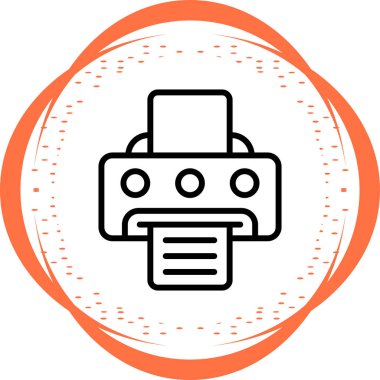 Yazıcı. Web simgesi basit tasarım