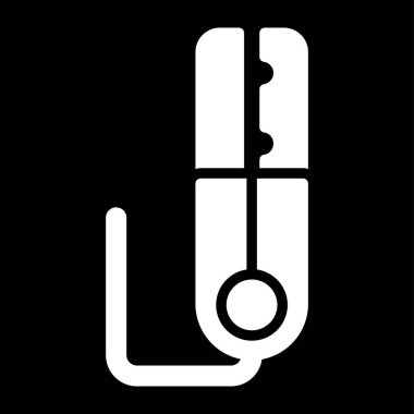 Zemin Clamp ağ simgesi vektör illüstrasyonu 