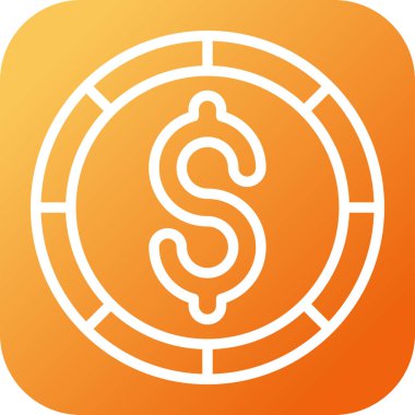 Dolar. Web simgesi basit illüstrasyon 