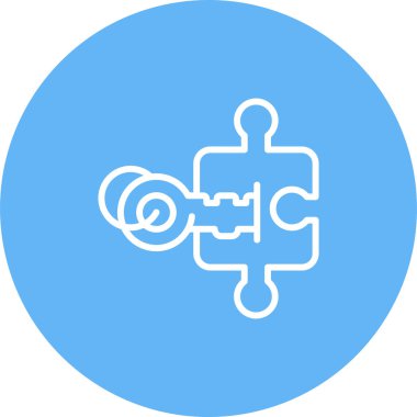 Anahtar simgesi çizimi olan bulmaca 