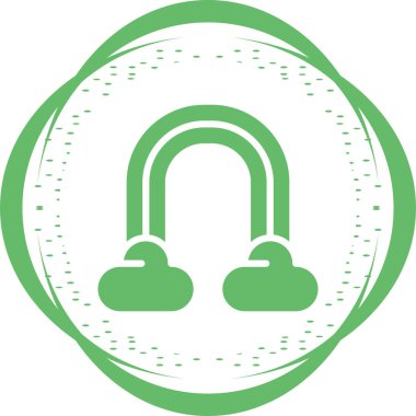 Rainbow bulutlar kutsal kişilerin resmi, vektör çizim ile 