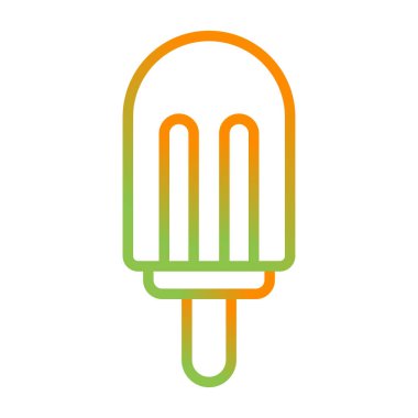 dondurma web simgesi, basit vektör illüstrasyonu