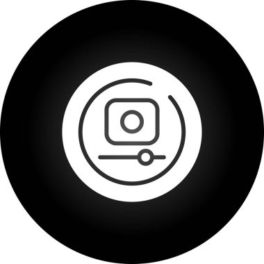 Video Kayıt Çemberi Simgesi, vektör illüstrasyonu 