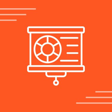 Veri Görselleştirme simgesi, vektör illüstrasyonu 