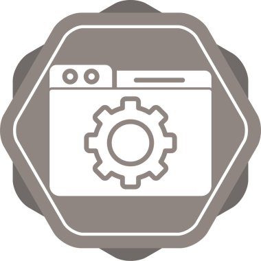 Web tarayıcı simgesi, vektör illüstrasyonu basit tasarım