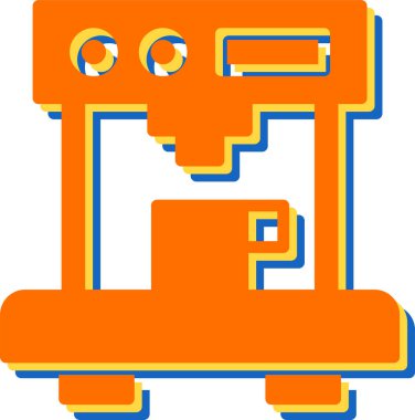 Kahve Makinesi web simgesi, basit vektör illüstrasyonu