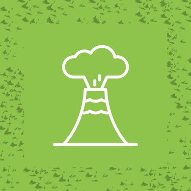 Volkan Web simgesi, vektör illüstrasyonu