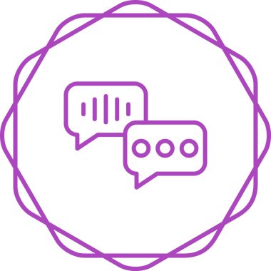 Konuşma baloncukları simgesi, vektör illüstrasyonu 