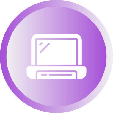 dizüstü bilgisayar simgesi, vektör illüstrasyonu basit tasarım