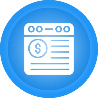 Web tarayıcı simgesi, vektör illüstrasyonu basit tasarım