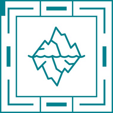 Buzul simgesinin basit doğrusal çizimi