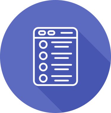 Tasarım listesi simgesi, vektör illüstrasyonu 