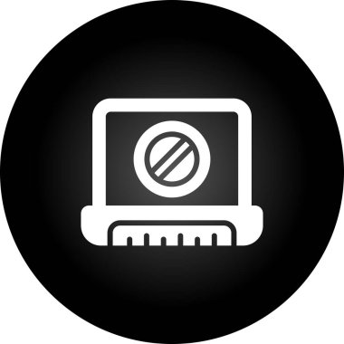 dizüstü bilgisayar simgesi, vektör illüstrasyonu basit tasarım