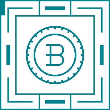 Bitcoin simgesi, vektör illüstrasyonu. Kripto para birimi sembolü 