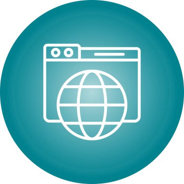 Web tarayıcı simgesi, vektör illüstrasyonu basit tasarım