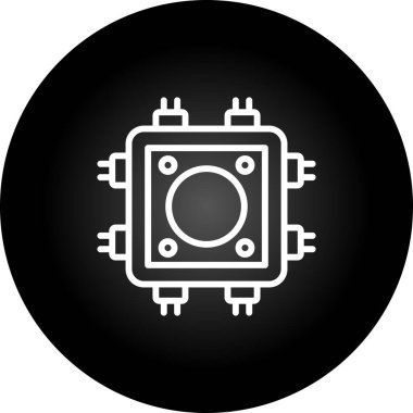 Kablo bezi. Web simgesi basit illüstrasyon