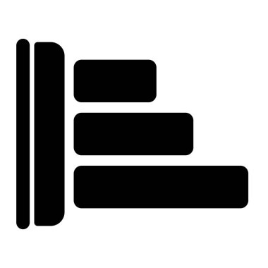 Web ve mobil için sol Hizalama simgesi, vektör illüstrasyonu