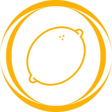 Limon Meyvesi simgesi, vektör illüstrasyonu