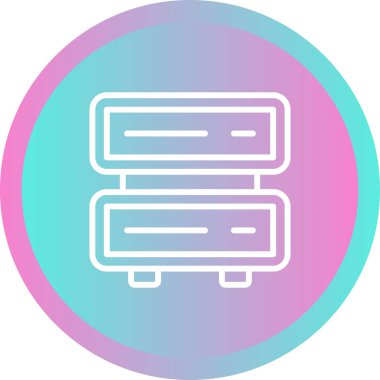 Sunucu. Web simgesi basit illüstrasyon 