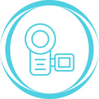 video kamera simgesi, vektör illüstrasyonu  