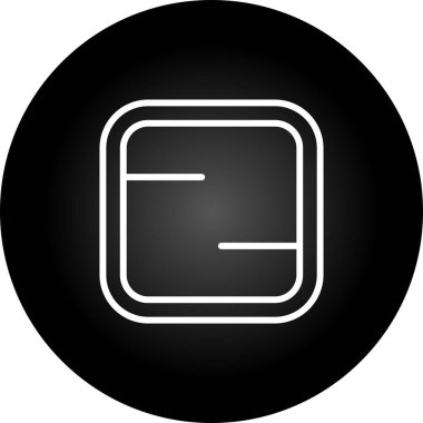 Kare vektör çizgisi simgesi