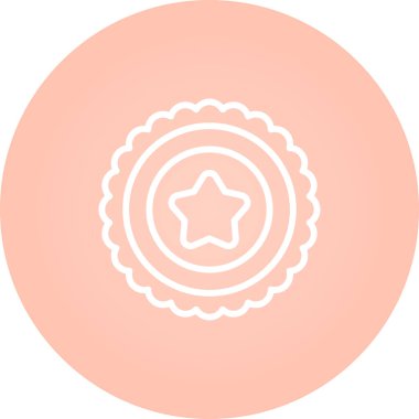 Rozet web simgesi, basit vektör illüstrasyonu