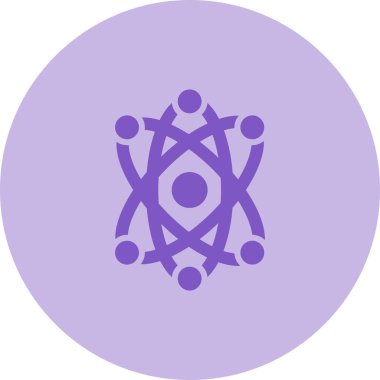 atom. Web simgesi basit illüstrasyon 