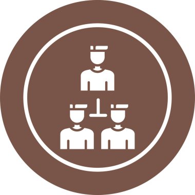 organizasyon web simgesi vektör illüstrasyonu