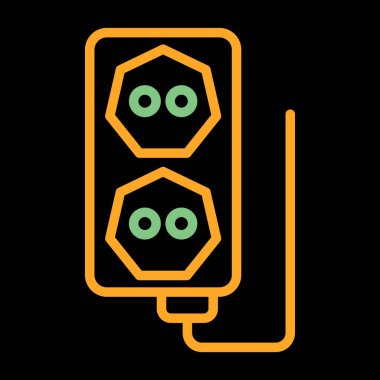 soket simgesi web basit illüstrasyon