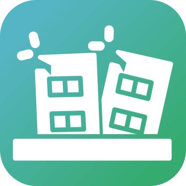 Doğal Afetler web simgesi vektör illüstrasyonu