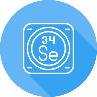 Periyodik tablonun kimyasal elementinin web illüstrasyonu