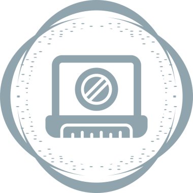 dizüstü bilgisayar simgesi, vektör illüstrasyonu basit tasarım